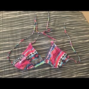 Printed Triangle Bikini Top